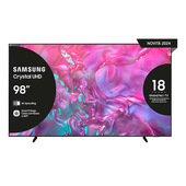 samsung tv crystal uhd 4k 98” ue98du9070uxzt smart tv wi-fi graphite black 2024, processore crystal 4k, 4k upscaling, slim look, ots lite