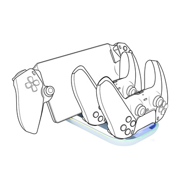 Bigben Interactive PS5TRIPLECHARGER Base di ricarica per 2 DualSense e PS Portal, PlayStation 5