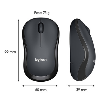 Logitech M220 SILENT Mouse Wireless, 2,4 GHz con Ricevitore USB,  Tracciamento Ottico 1000 DPI, Durata Batteria di 18 Mesi, Ambidestro,  Compatibile con PC, Mac, Laptop
