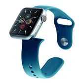cellularline urban band - apple watch 42/44 mm cinturino in silicone per apple watch blu