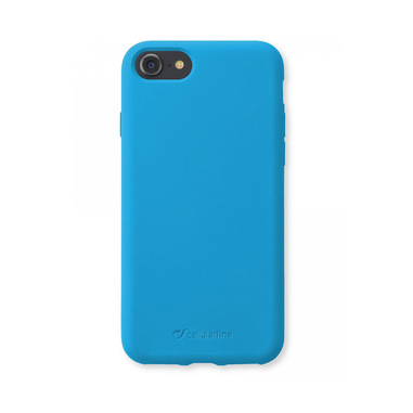 Cellularline Sensation - iPhone 8/7 Custodia in silicone soft touch Azzurro