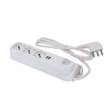 FANTON 47450 prolunghe e multiple 1,5 m 3 presa(e) AC Bianco