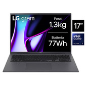 lg gram 17" - 17z90s - intel® core™ ultra 7 155h, 16gb ram, 512gb ssd, 17", 1.3kg, windows 11 home, nero