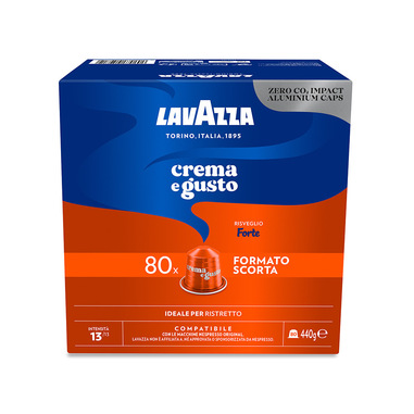 Lavazza Capsule Compatibili Nespresso Crema e Gusto Forte, 80 Capsule