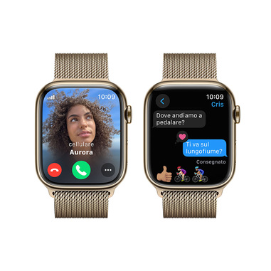 Apple Watch Series 9 GPS + Cellular Aço Inoxidável Dourado  Bracelete Loop  Milanesa Dourado (45mm) - Novo Atalho - O caminho mais económico para as  suas compras em tecnologia.