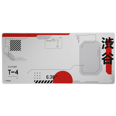 Trust GXT 759 XXL Tappetino per mouse per gioco da computer Nero, Grigio, Rosso, Bianco