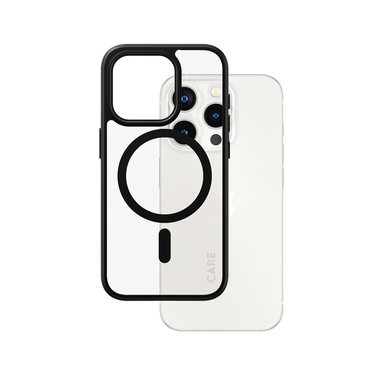 PanzerGlass CARE Flagship Case Transparent Urban Combat w. Black MagSafe iPhone 15 Pro