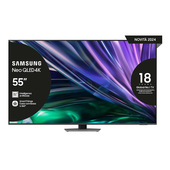 samsung tv neo qled 4k 55” qe55qn85dbtxzt smart tv wi-fi carbon silver 2024, processore nq4 ai gen2, tecnologia quantum matrix, simple chamfer design, dolby atmos