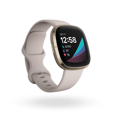 Fitbit Sense 4,01 cm (1.58") AMOLED 40 mm Bianco GPS (satellitare)