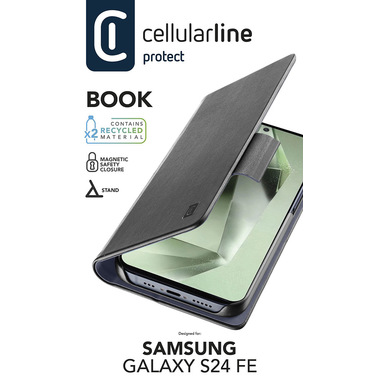 Cellularline Book Galaxy S24 FE Custodia a libro con tasca portatessera e chiusura magnetica