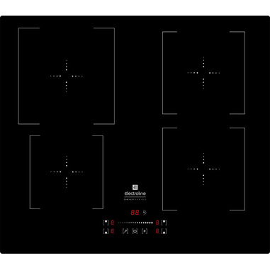 Electroline IHES4S61 piano cottura a induzione Nero Da incasso 60cm 4 zone power manager