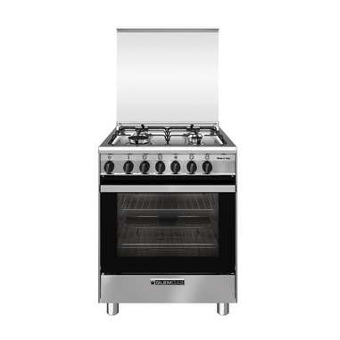 Glem Gas SA664MI6 cucina A Elettrico Nero, Acciaio inox