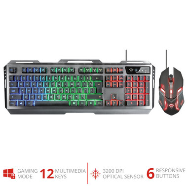 Trust Gxt 845 Tural Gaming Combo Tastiera Mouse Da Gioco Tastiere In Offerta Su Unieuro