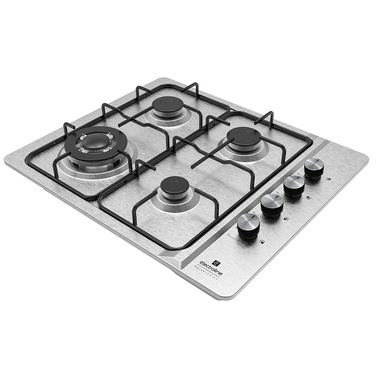 Electroline GHEM60L43 piano cottura Acciaio inox Da incasso 60 cm Gas 4 Fornello(i)