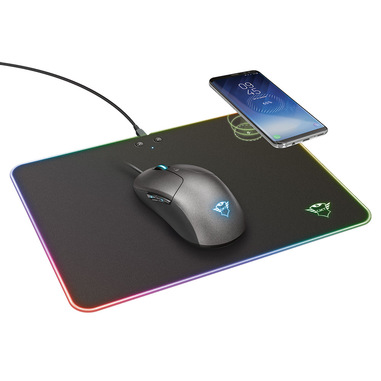Trust GXT 750 Qlide RGB Tappetino per mouse per gioco da computer Nero