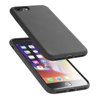 Cellularline Sensation - iPhone 8/7 Plus Custodia in silicone soft touch Nero