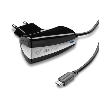 Cellularline Tablet Charger - Micro USB Caricabatterie veloce a 10W Nero