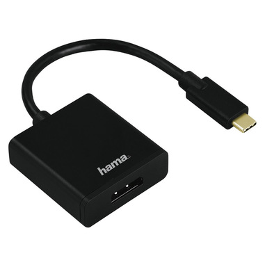Hama Cavetto adattatore ingresso usb Type C / Uscita Display Port,connettori dorati, Ultra HD, nero, 3 stelle