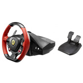 thrustmaster ferrari 458 spider nero, rosso sterzo + pedali xbox one