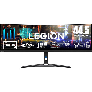 lenovo legion r45w-30 - monitor gaming 44.5" va curvo 1500r dqhd / 5k 5120x1440 0 170hz 1ms - speakers amd freesync premium pro + vesa adaptivesync 2xhdmi 2.1 + 1xdp 1.4 + 1xusb-c - stand height + tilt + swivel cavo dp + usb a/b incluso
