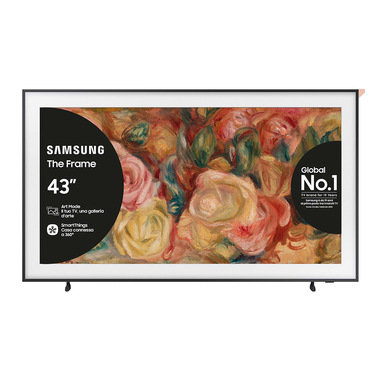Samsung TV QLED 4K 43” QE43LS03DAUXZT Smart TV Wi-Fi Black 2024, Matte Display, Processore Quantum 4K, Modern Frame Design, OTS Lite