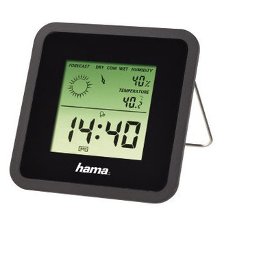 Hama Orologio/termometro/igrometro "TH50", nero