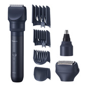 panasonic regolabarba/tagliacapelli/peli di corpo, naso e orecchie e rasoio, uomo, wet&dry, con batteria a litio, ricaricabile