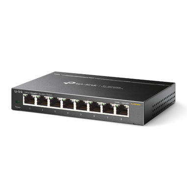 TP-LINK TL-SG108S Non gestito L2 Gigabit Ethernet (10/100/1000) Nero