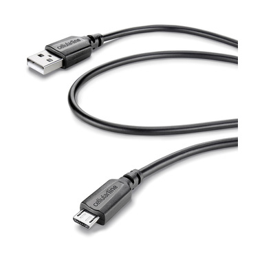Cellularline USB Data Cable - Micro USB Cavo dati comodo e versatile Nero