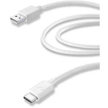Cellularline USB Cable Home - USB-C Cavo da USB a USB-C per la ricarica e sincronizzazione dati Bianco