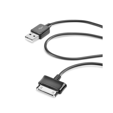 Cellularline USB Data Cable For Samsung Galaxy Tab Cavo dati comodo e versatile per tablet Nero