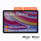 xiaomi redmi pad pro qualcomm snapdragon 128 gb 30,7 cm (12.1") 6 gb wi-fi 6 (802.11ax) android 14 grigio