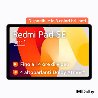 Xiaomi Redmi Pad SE Qualcomm Snapdragon 128 GB 27,9 cm (11") 4 GB Android 13 Verde