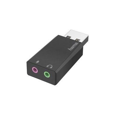 Hama Scheda audio USB 2.0, 2x prese Jack microfono/cuffia, convertitore digitale analogico (DAC)