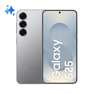 samsung galaxy s25 smartphone ai, display 6.2'' fhd+ dynamic amoled 2x, fotocamera 50mp, ram 12gb, 256gb, 4.000 mah, silver shadow