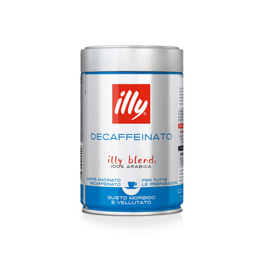 Illy Barattolo da 250g di caffè macinato per Espresso DECAFFEINATO