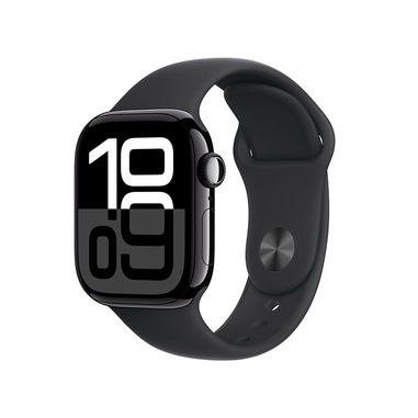 Apple Watch Series 10 Serie 10 GPS 42mm Cassa in Alluminio color Jet Black con Nero Sport Band – S/M