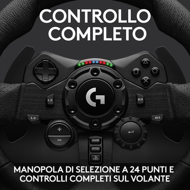 Logitech G G923 Nero USB 2.0 Sterzo + Pedali Analogico/Digitale PC,  PlayStation 4, PlayStation 5