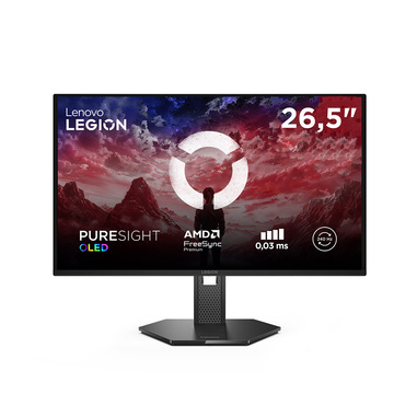 lenovo legion 27q-10 oled - monitor gaming 26.5" qd-oled flat qhd 2560x1440 0 240hz 0.03ms - amd freesync premium + vesa adaptivesync 2xhdmi 2.1 + 1xdp 1.4 - stand height + tilt + swivel + pivot cavo dp incluso