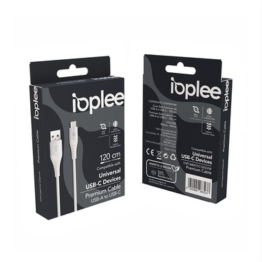 IOPLEE Cavo Dati Premium 120cm da USB-A a USB-C - Bianco