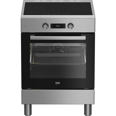 Beko Cucina a libera installazione inox, forno elettrico 6 funzioni, piano cottura induzione 4 zone, 60x60, Classe A