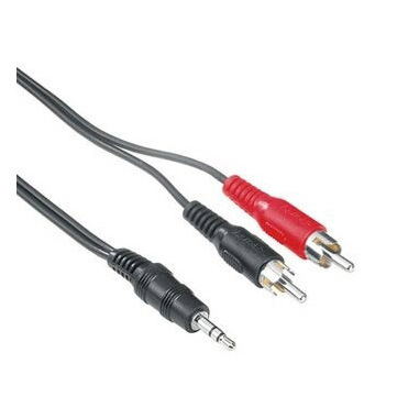 Hama Cavo 2 RCA M/Jack 3.5 mm M, 2 metri, nero, 1 stella