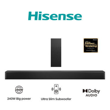 Hisense HS2100 altoparlante soundbar Nero 2.1 canali 240 W
