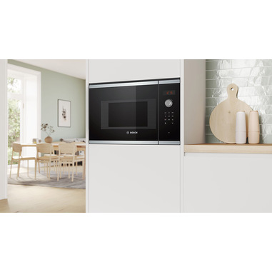 Bosch Serie 4 BFL523MS1F forno a microonde Acciaio inox Solo microonde Da incasso 20 L 800 W