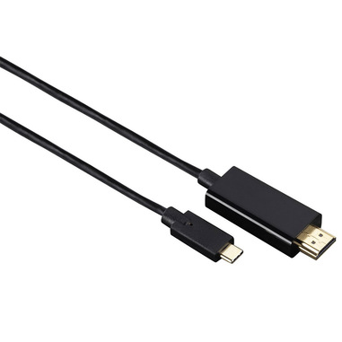 Hama Cavo USB Type C/HDMI, 1,8 metri,connettori dorati, nero