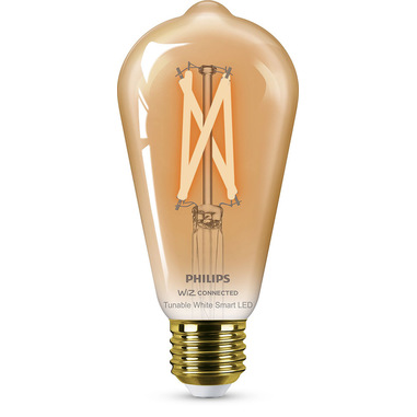 Philips LED Lampadina Smart Filament Ambrata Dimmerabile Luce Bianca da Calda a Fredda Attacco E27 50W Edison