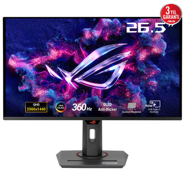 asus rog strix oled xg27acdng monitor pc 67,3 cm (26.5") 2560 x 1440 pixel quad hd qd-oled nero