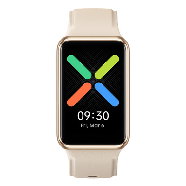 OPPO Watch Free, Display AMOLED da 1.64'', Bluetooth 5.0, Android e iOS,  Ricarica Rapida, 14 Giorni di Autonomia, [Versione italiana], Colore Gold