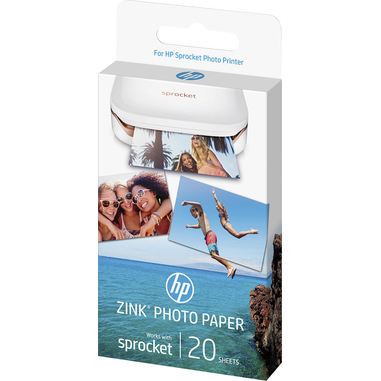 HP Confezione da 20 fogli di carta fotografica adesiva Sprocket da 5 x 7,6  cm