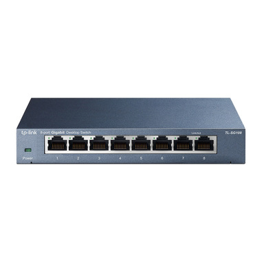TP-LINK TL-SG108 Non gestito Gigabit Ethernet (10/100/1000) Nero